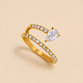 Amour Crystal Ring – Gold