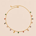 Marbèll Rainbow Charm Necklace – Gold