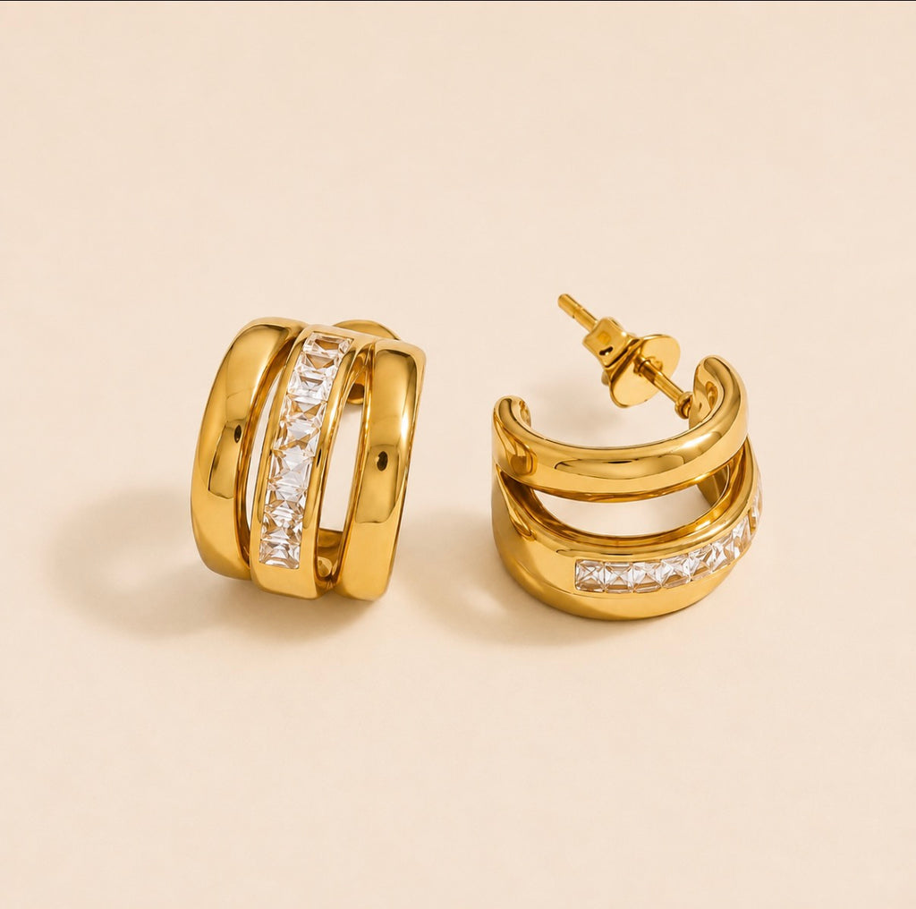 Marbéll Éclat Hoop Earrings – Gold