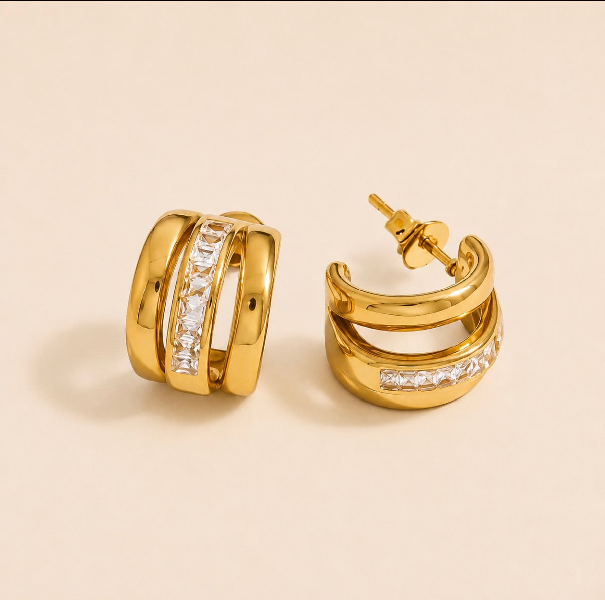Marbéll Éclat Hoop Earrings – Gold