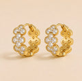 Marbéll Fleur Crystal Hoops – Gold