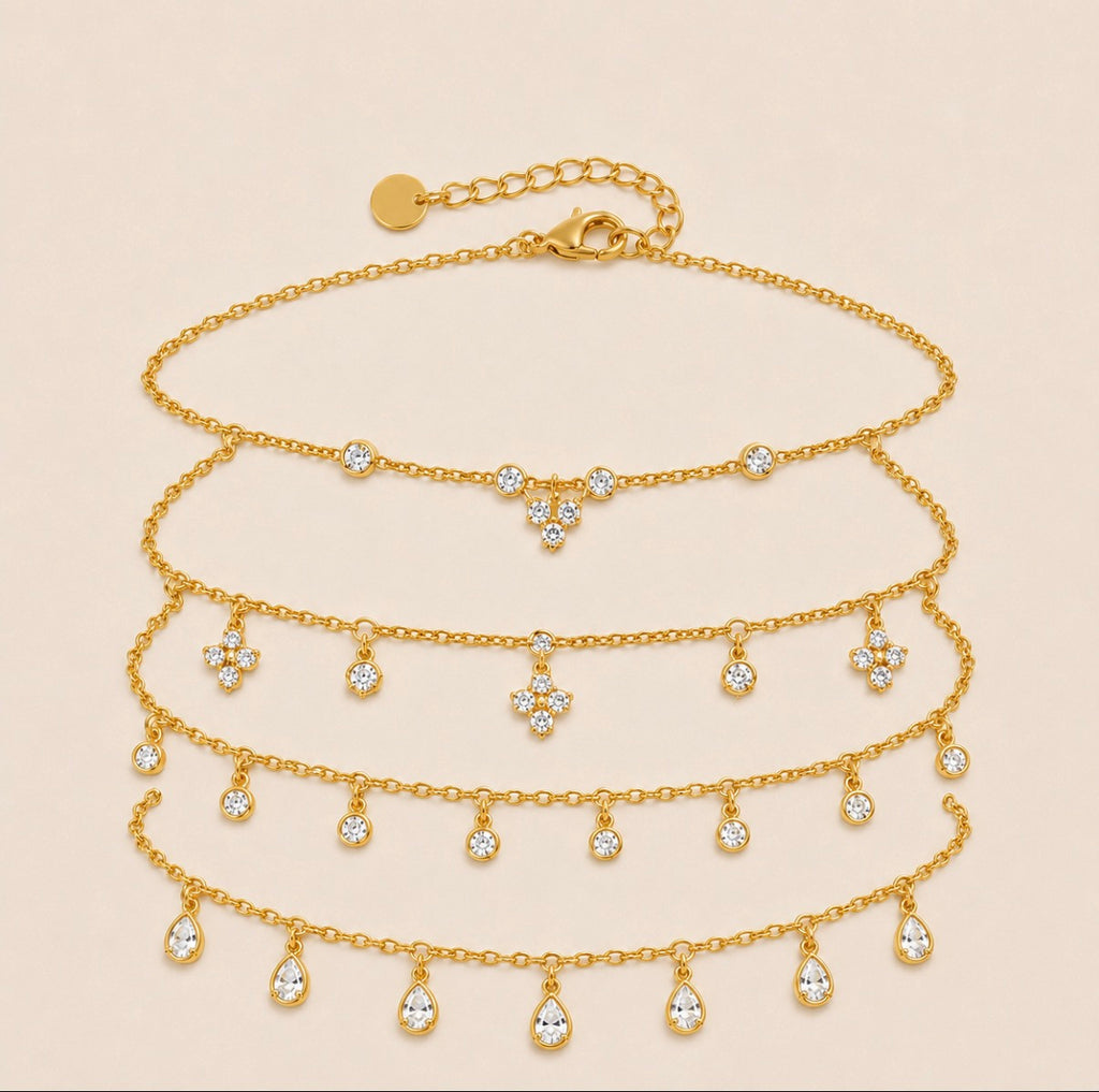 Éclat Anklet Set – Gold