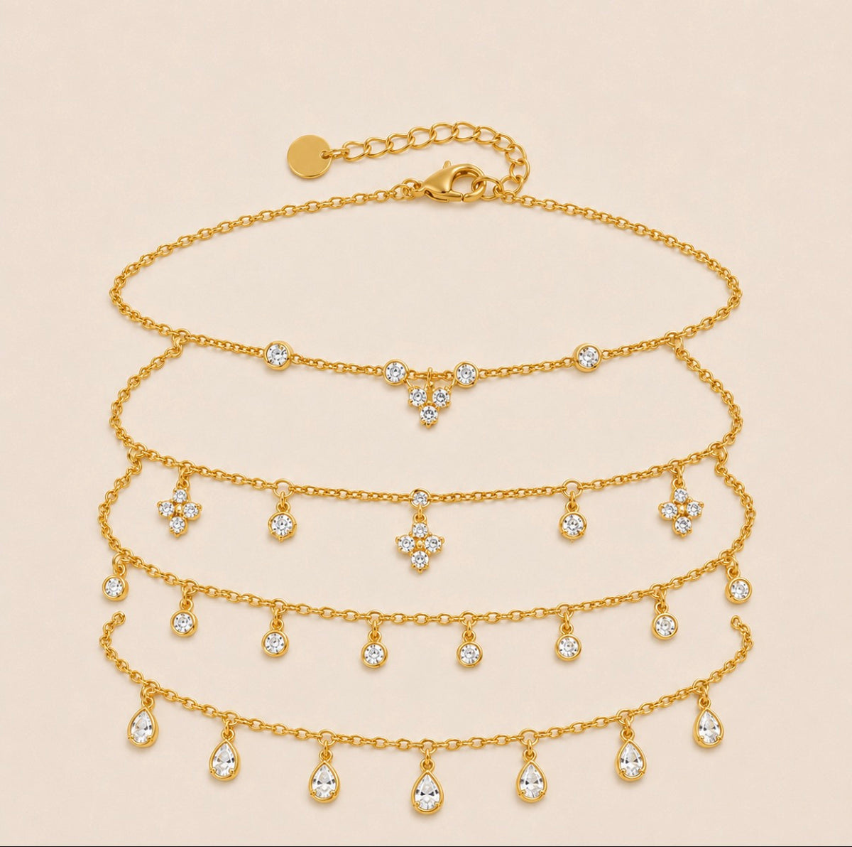 Éclat Anklet Set – Gold