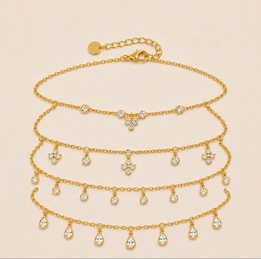Éclat Anklet Set – Gold