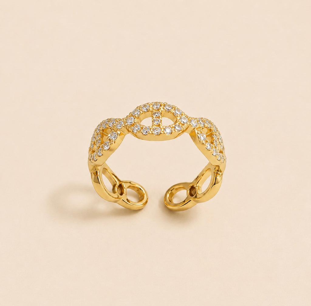 Éclat Link Ring – Gold