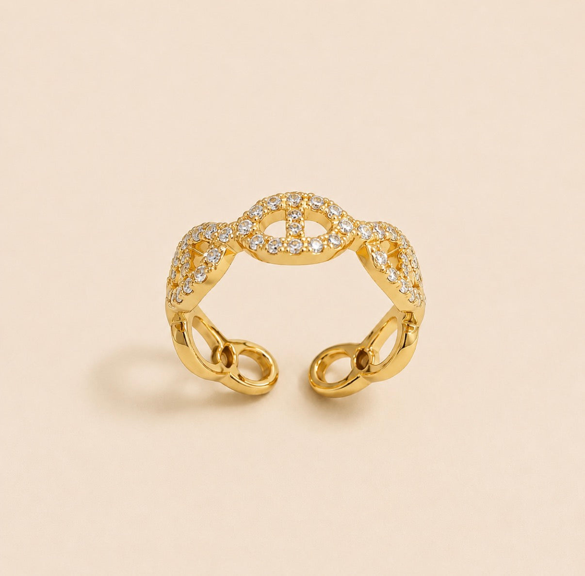 Éclat Link Ring – Gold