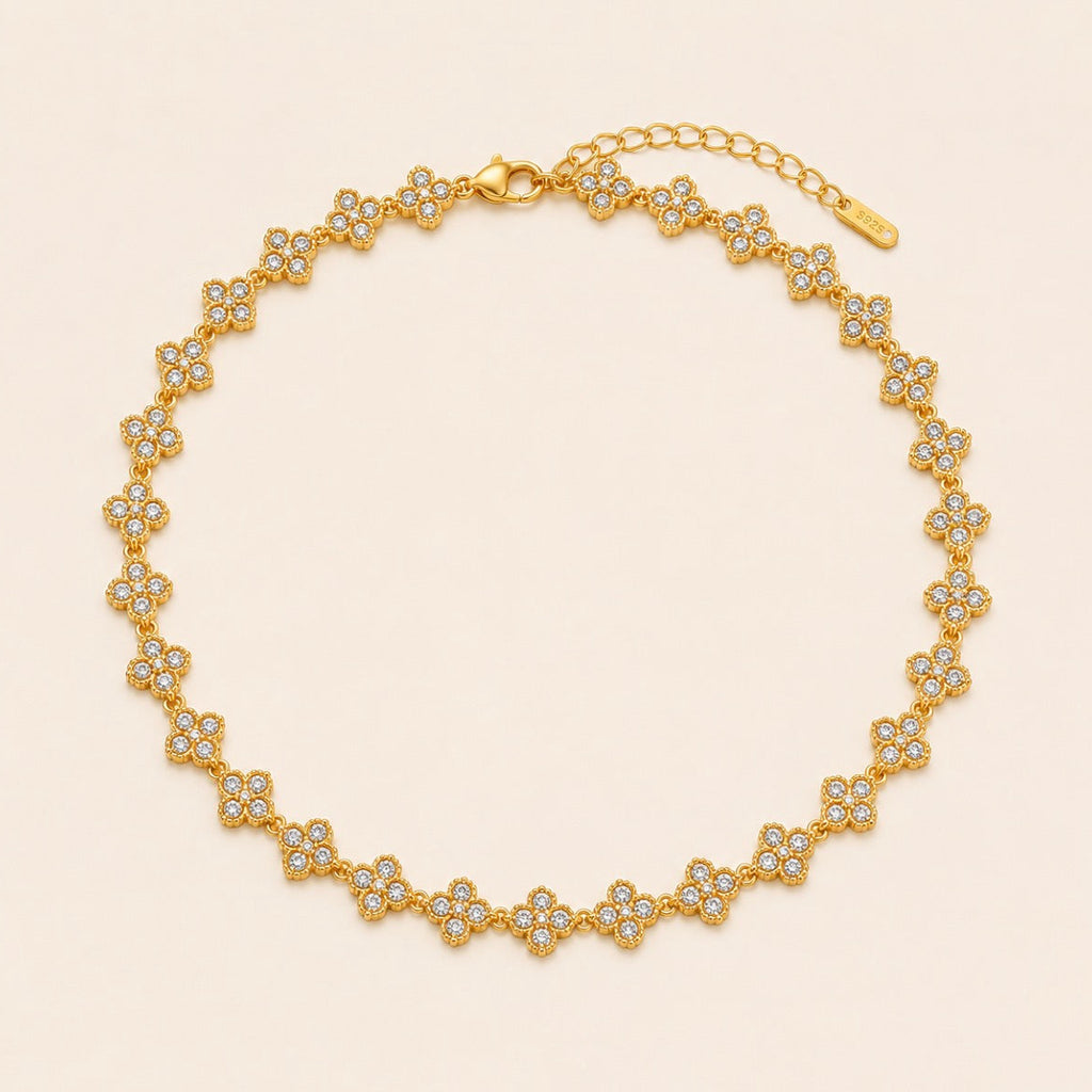 Marbèll Fleur Diamond Necklace – Gold