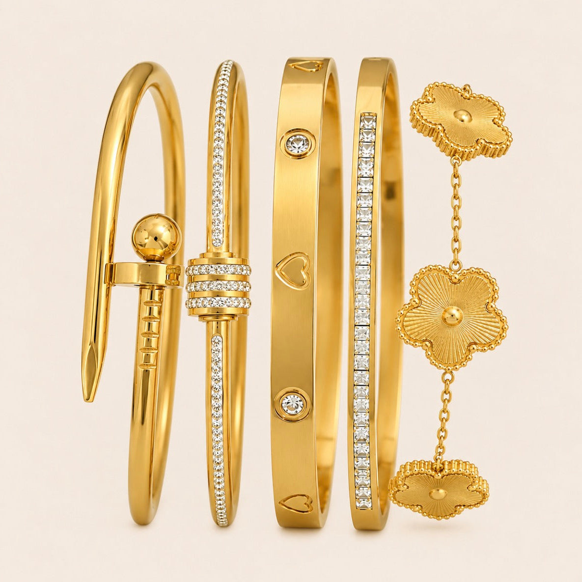 Marbéll Signature Bracelet Set – Gold