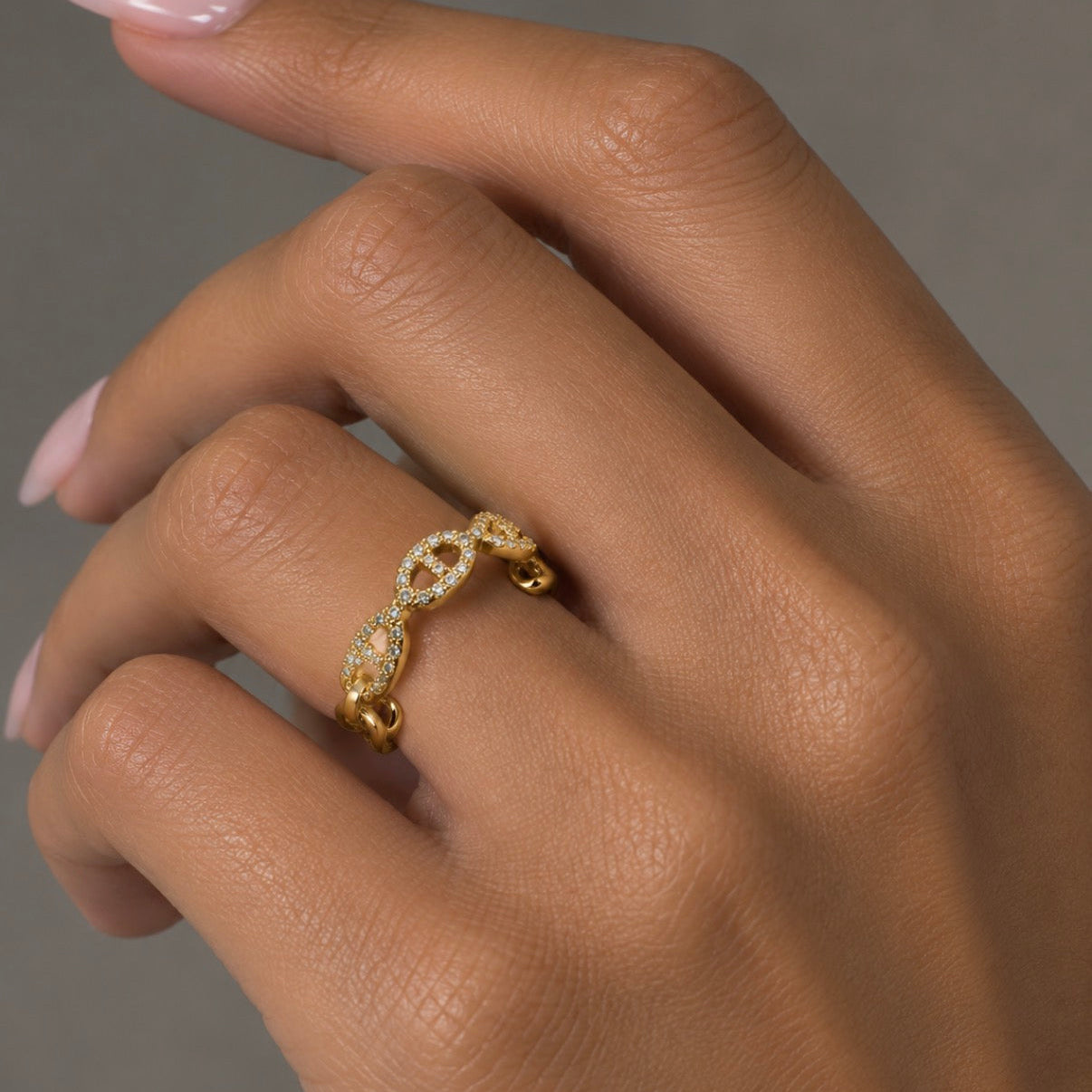 Éclat Link Ring – Gold