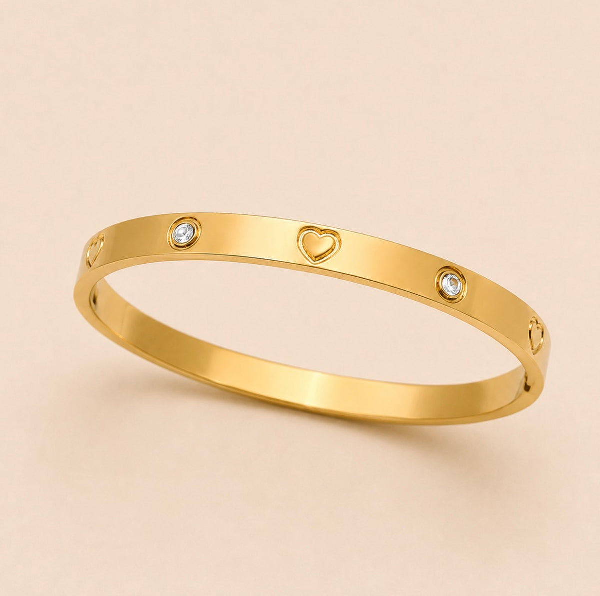 Amour Heart Armreif – Gold