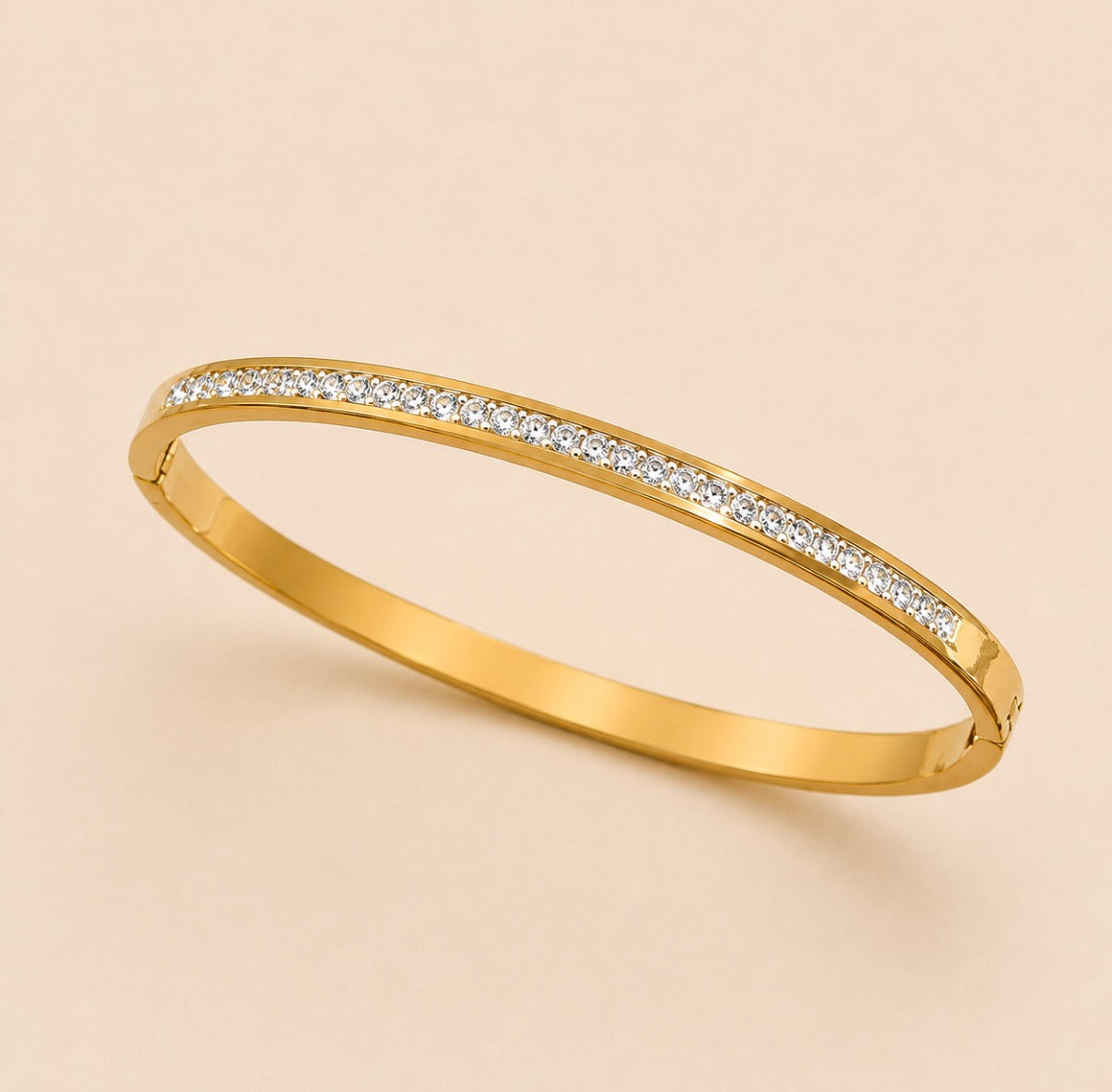 Lumière Crystal Armreif – Gold