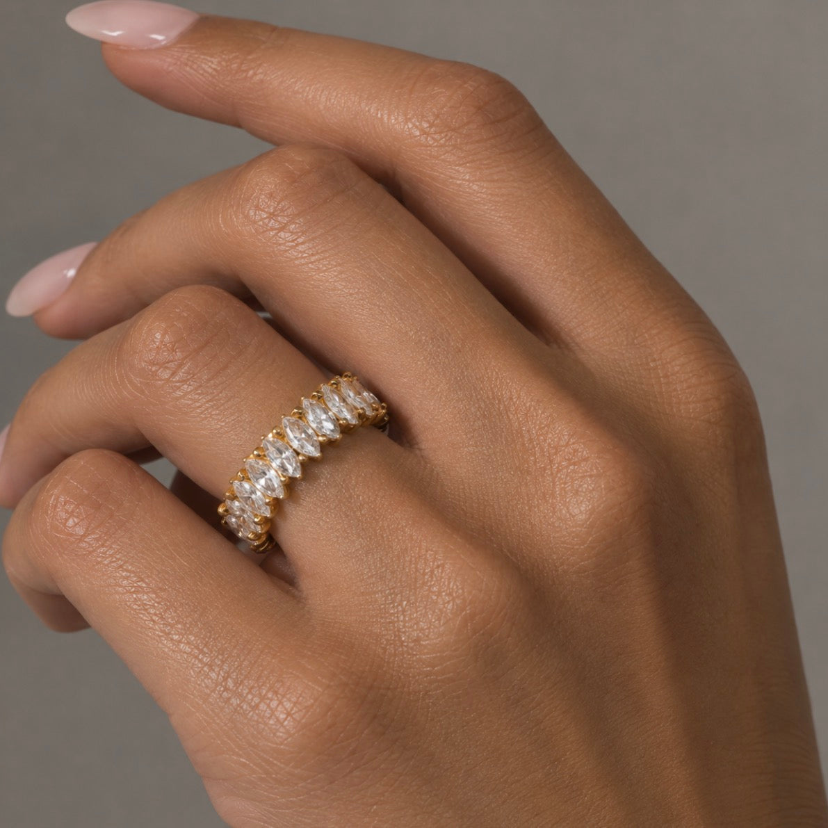Éclat Marquise Eternity Ring – Gold
