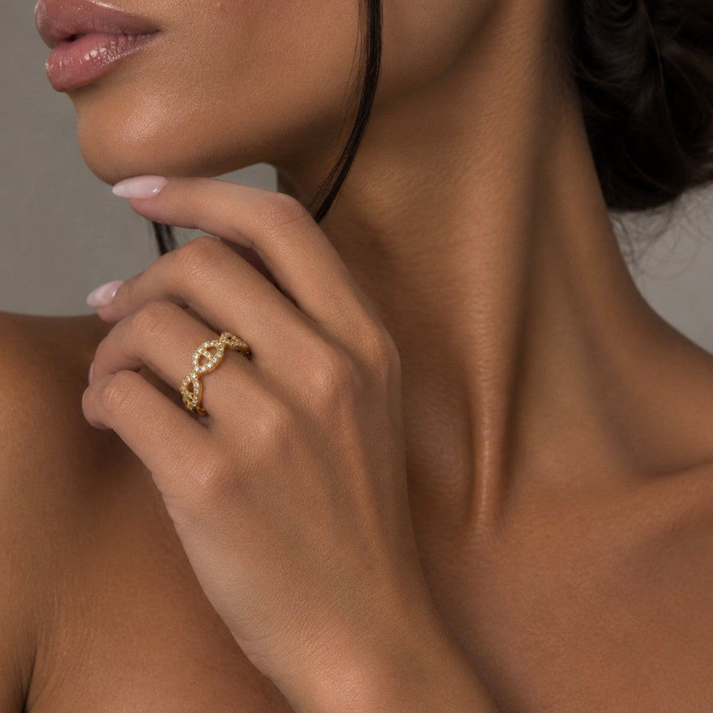 Éclat Link Ring – Gold